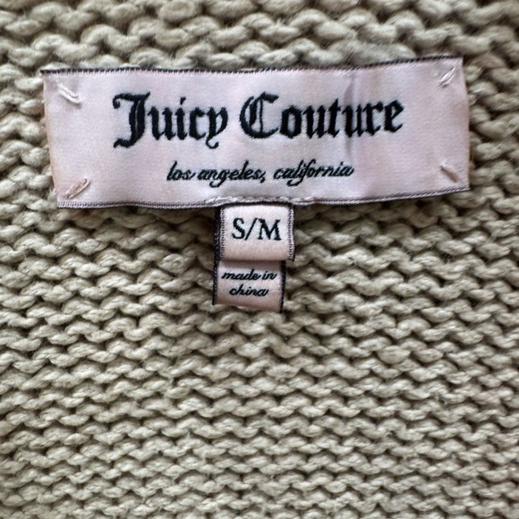 Juicy Couture Angora Tan and Red Cardigan - Picture 2 of 5